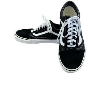 Men's Vans Old Skool Sneakers Worn Once Size 8.5 Black/White Suede